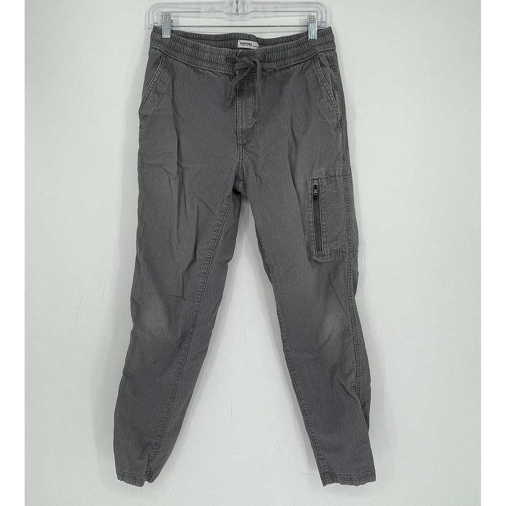 Sonoma Goods For Life Women's Gray Cargo Jogger Pants Stretch Utility Size Small